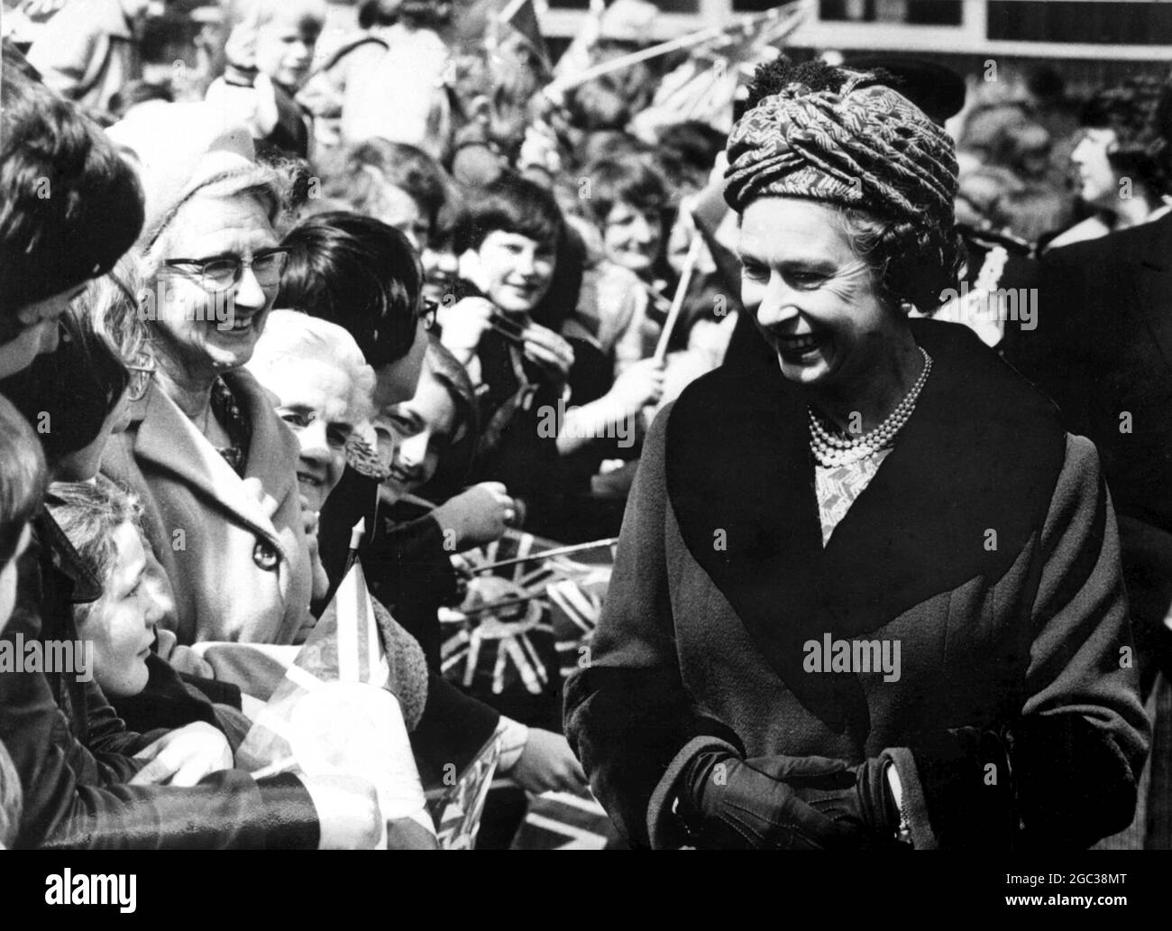 Queen elizabeth silver jubilee Black and White Stock Photos