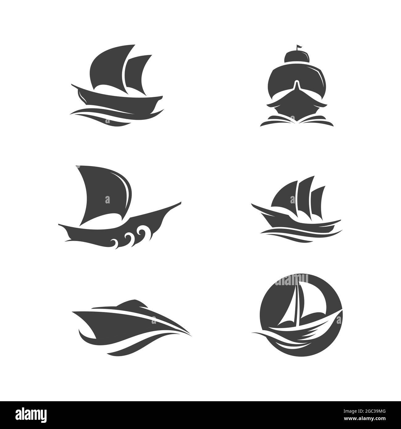 Cruise ship Logo Template vector icon illustration design Stock Vector