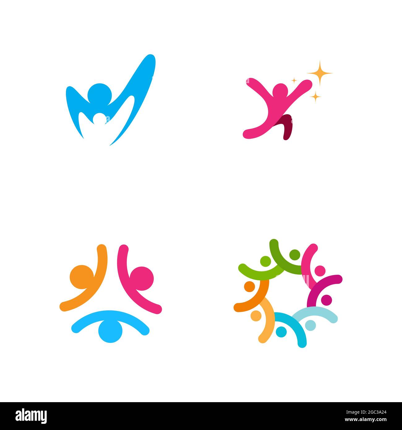 Community, network and social icon design template Stock Vector Image ...