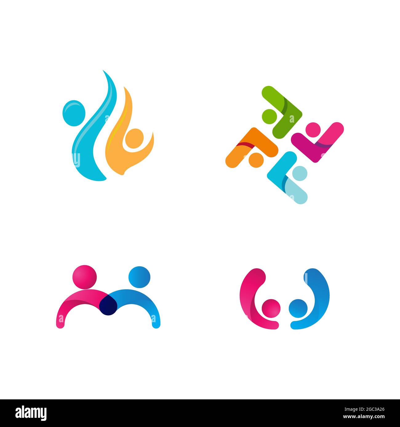 Community, network and social icon design template Stock Vector Image ...