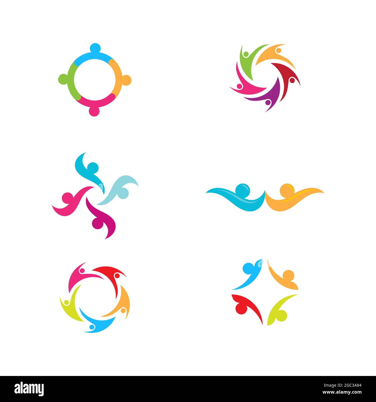 Community, network and social icon design template Stock Vector Image ...