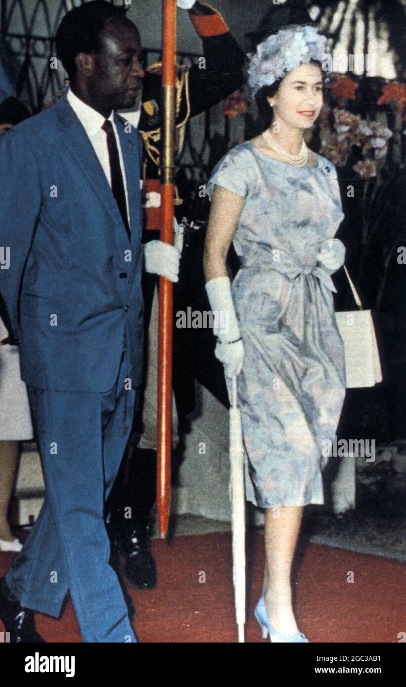 5 Historic photos showing Queen Elizabeth II meeting Ghana's presidents 