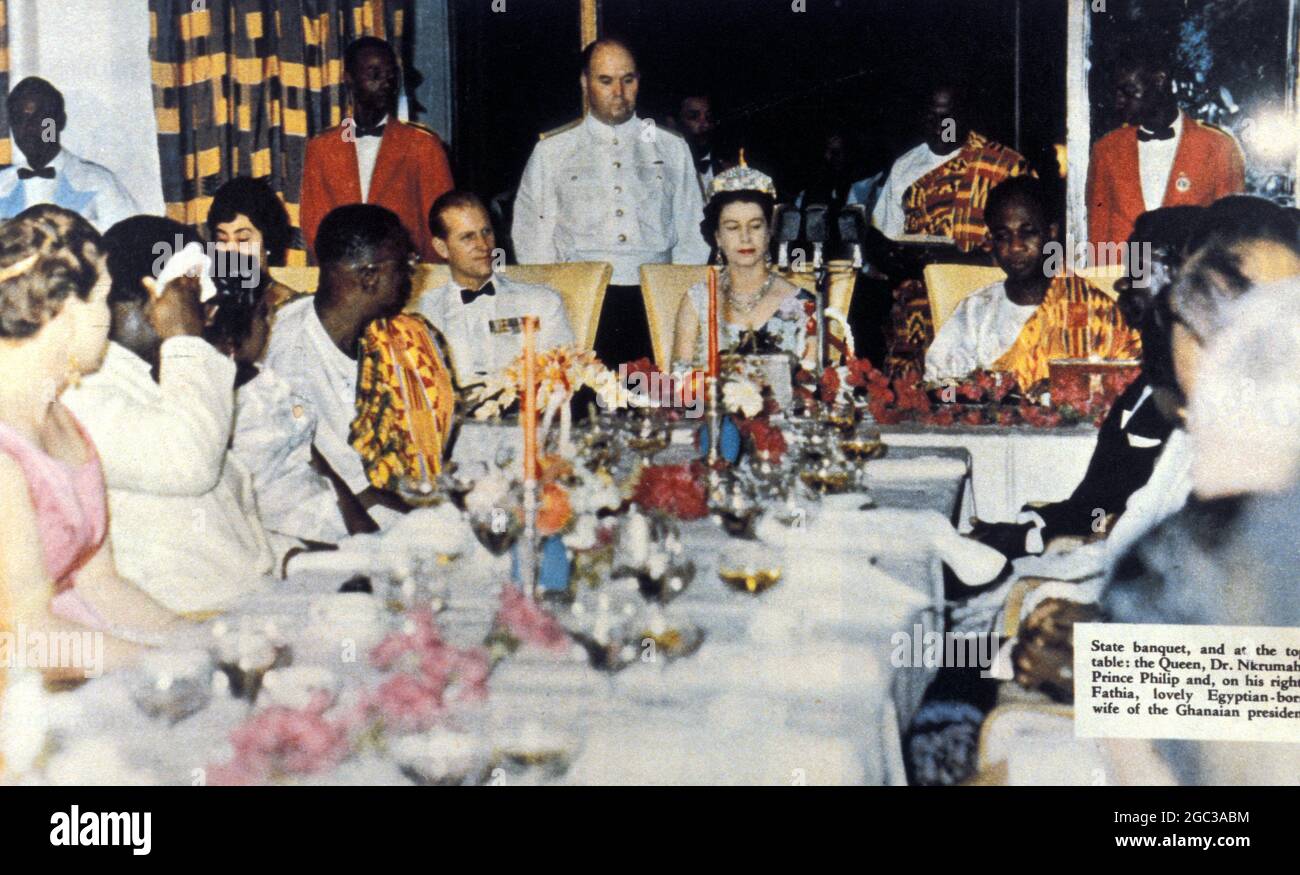 Nov. 11, 1961 - Fincher Royal Tour Of Ghana. The Queen at the High Life  Ball at