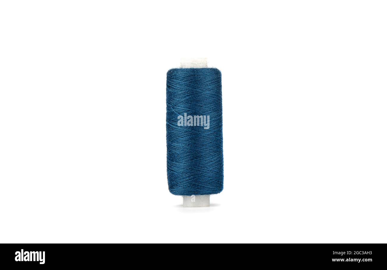 Spool blue synthetic cotton hi-res stock photography and images - Alamy