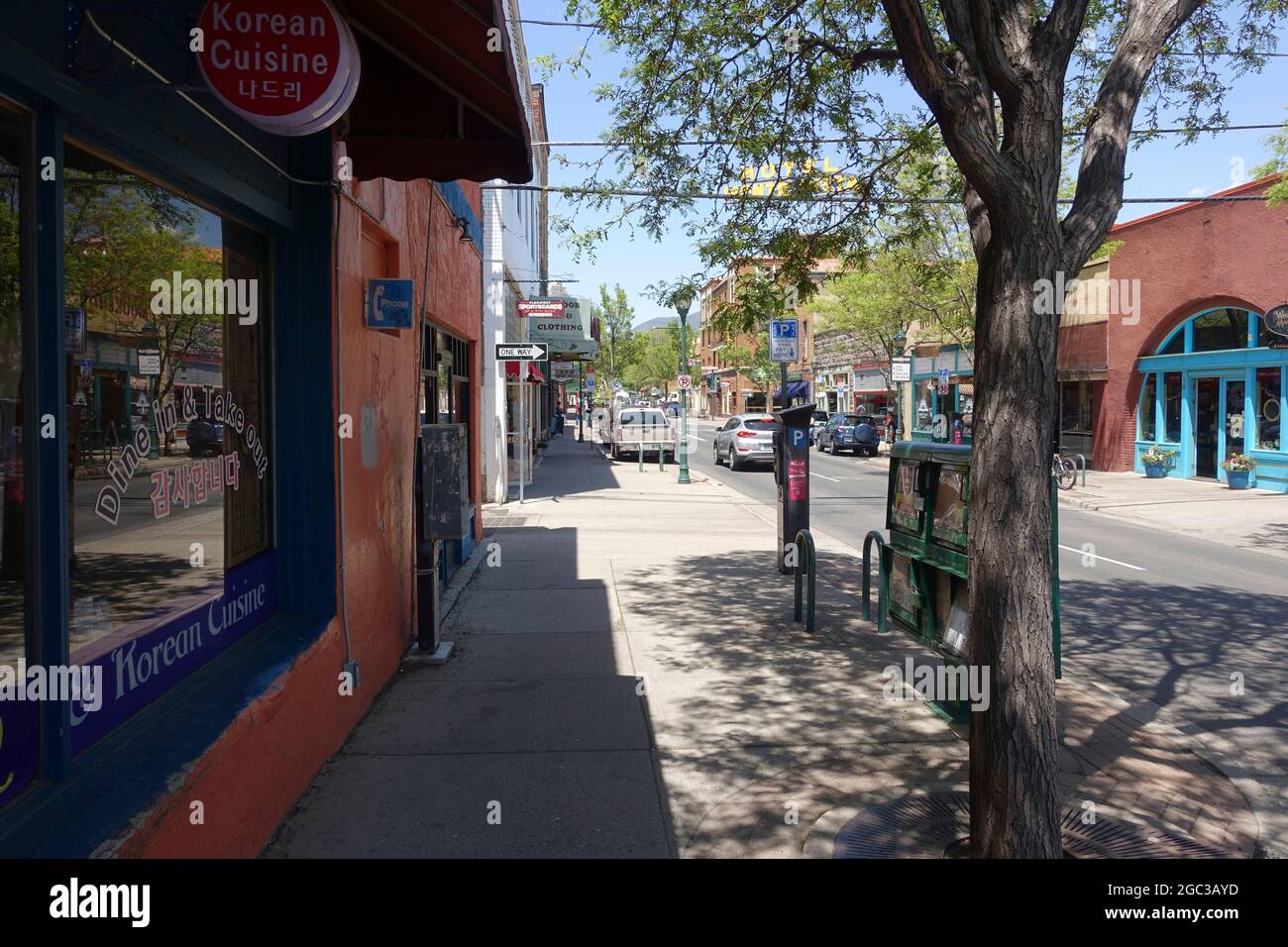 Flag Staff Az, in the summer provides a cool oasis in a small college
