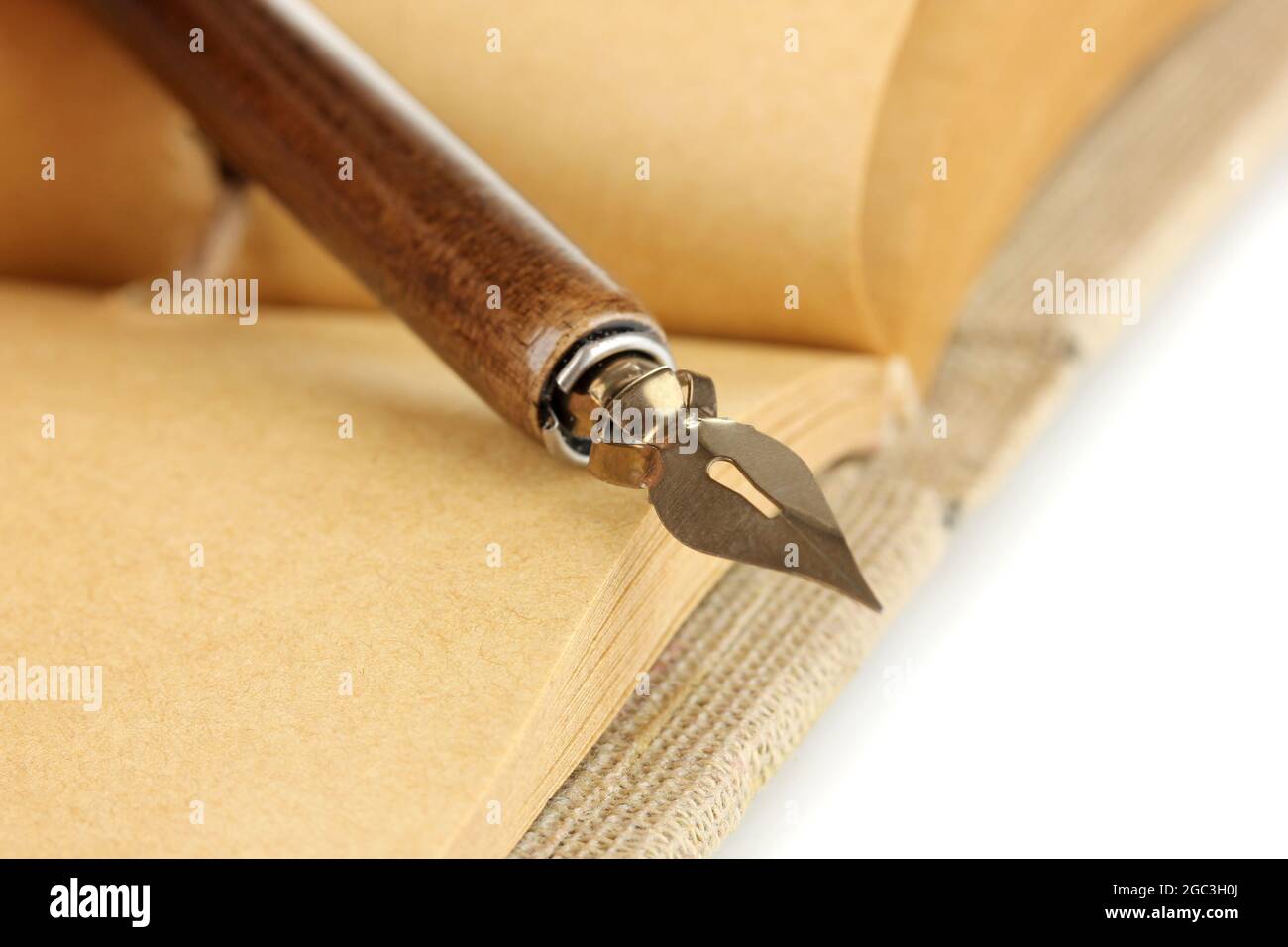 Beautiful old notebook close up Stock Photo - Alamy