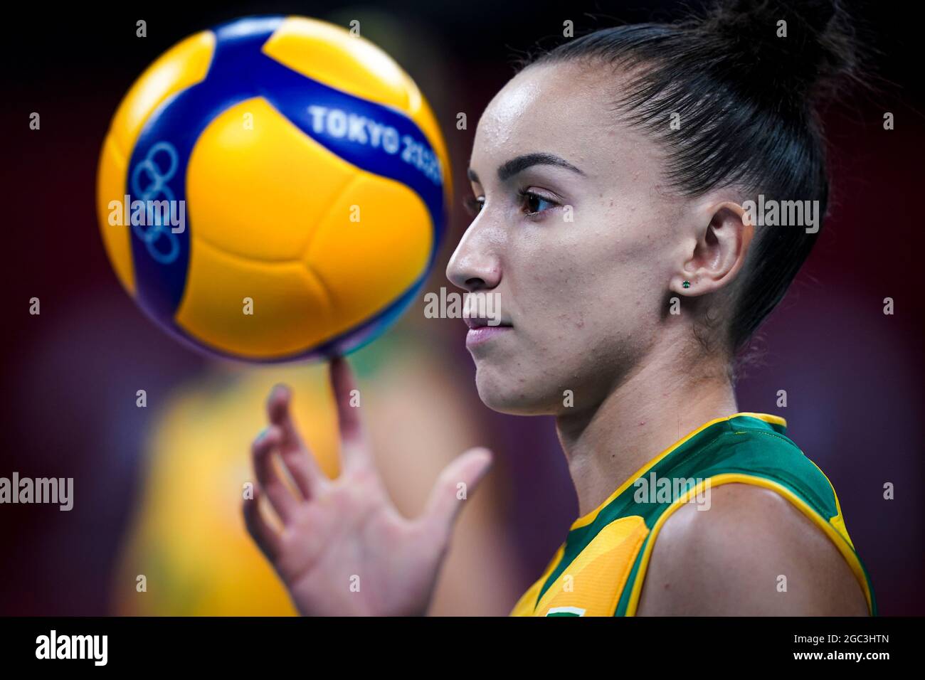 Tokyo, Japan. 06th Aug, 2021. T'QUIO, TO - 06.08.2021: TOKYO 2020 OLYMPIAD  TOKYO - Gabi do Brasil during the Brazil vs South Korea volleyball game at  the Tokyo 2020 Olympic Games held