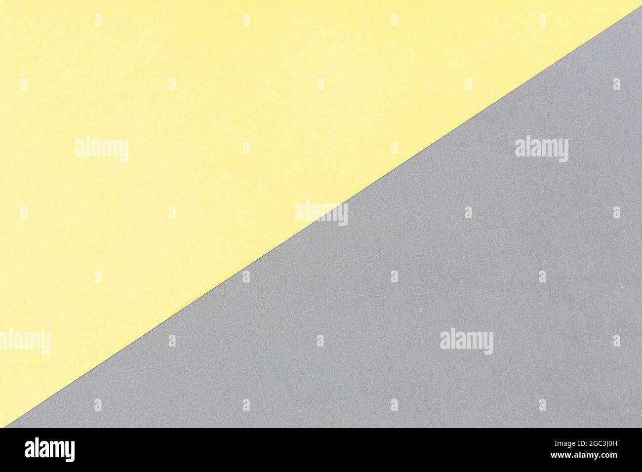 Yellow paper and grey foam sheet with diagonal texture background. Template for for text or drawing Stock Photo