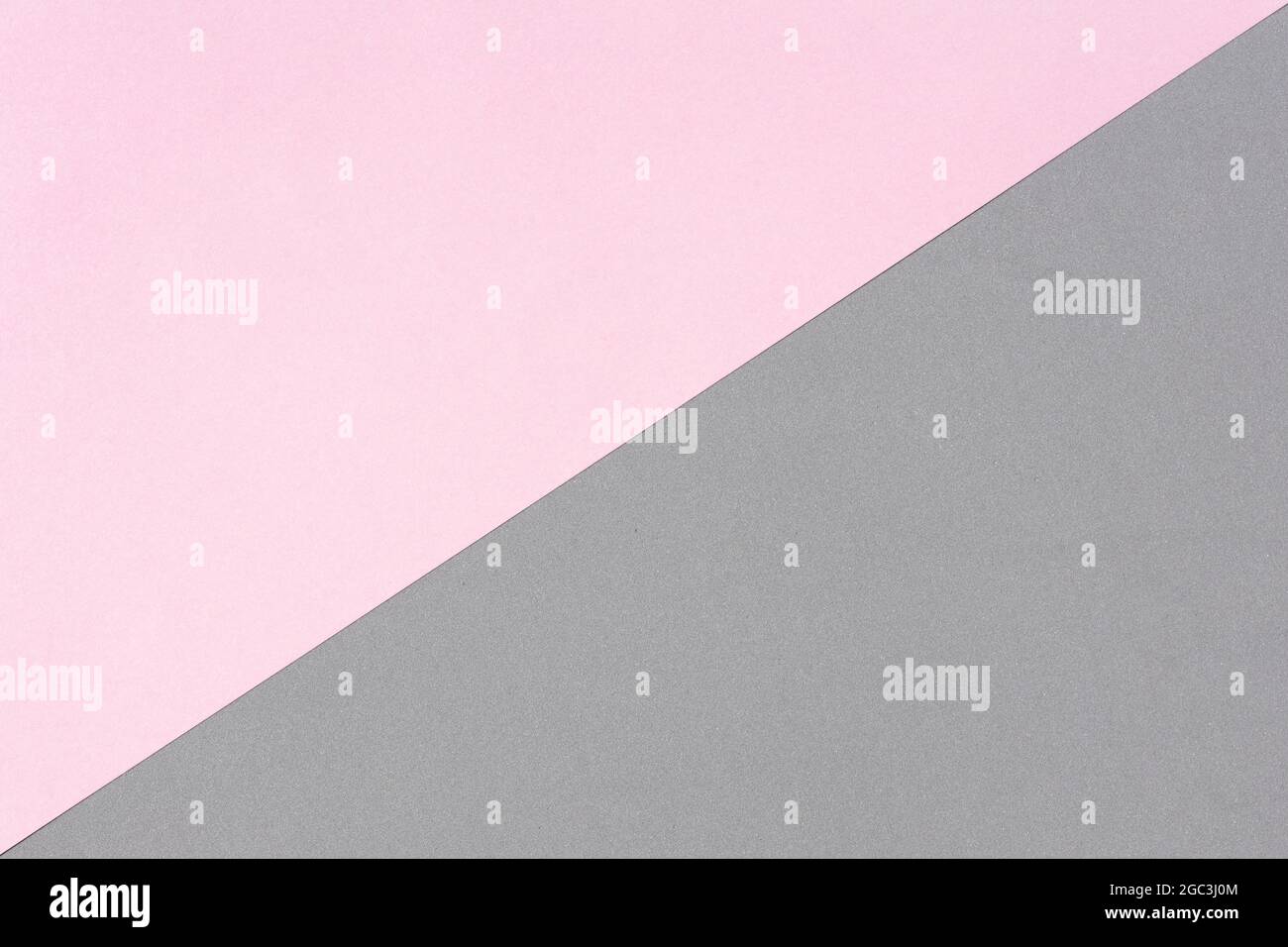 Pink paper and grey foam sheet with diagonal texture background. Template for for text or drawing Stock Photo