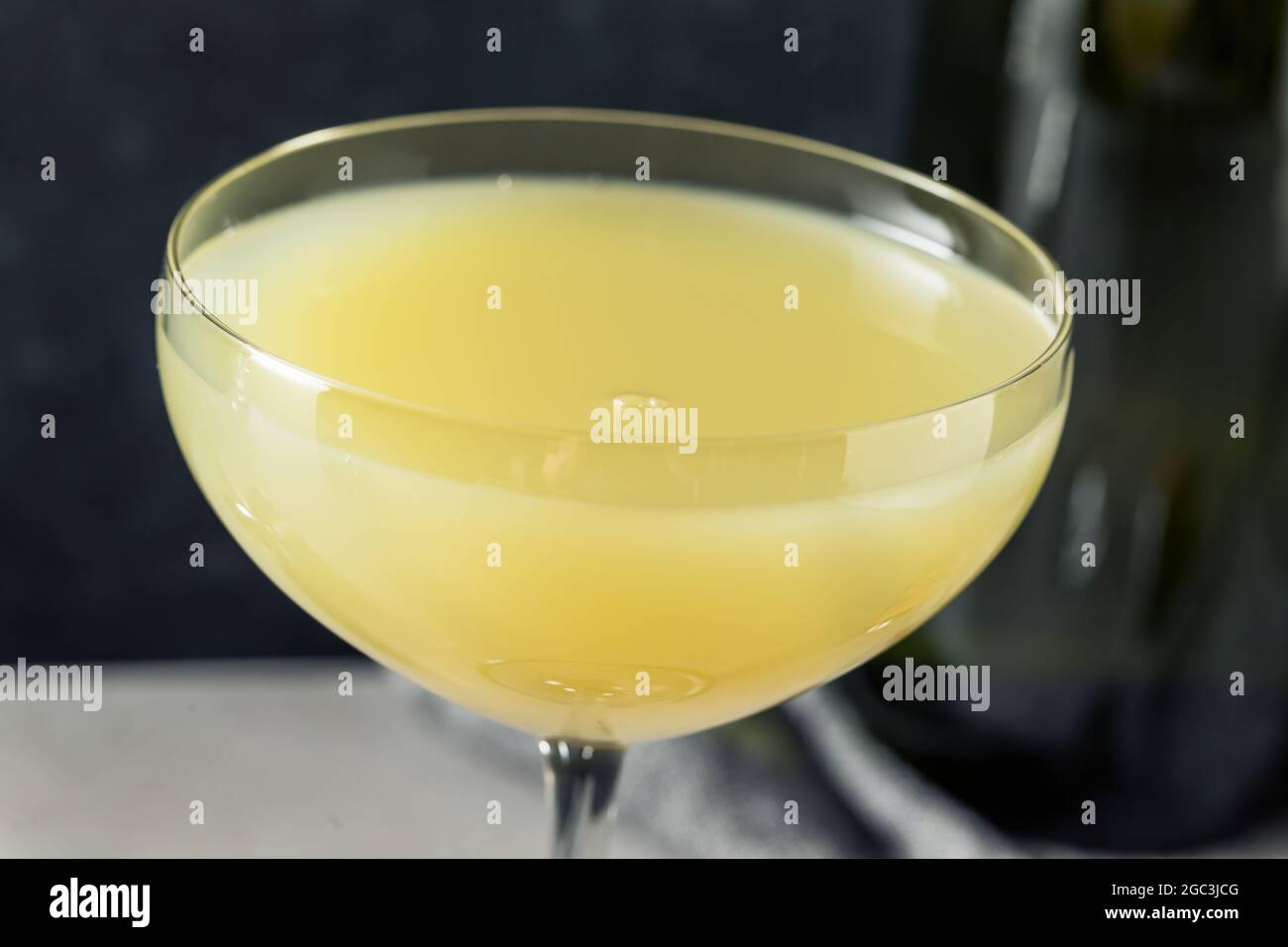 Boozy Absinthe Death in the Afternoon Cocktail with Champagne Stock Photo
