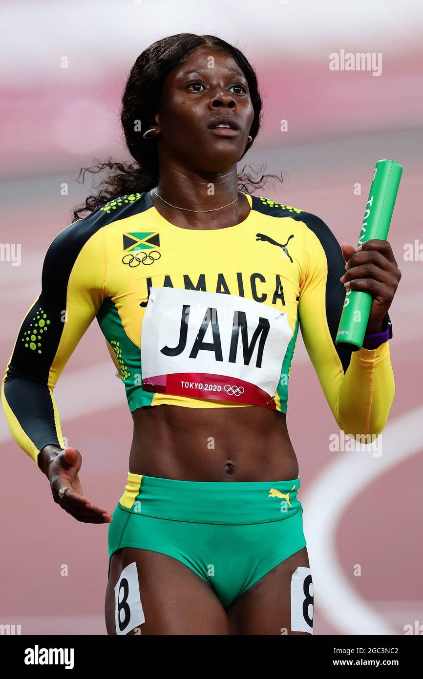 jap athleet cameltoe Tokyo, Japan, 6 August, 2021. Elaine Thompson-Herah of Team Jamaica in  action during the Women's 4 x 100m Relay Final on Day 14 of the Tokyo 2020  Olympic Games. Credit: Pete Dovgan/Speed