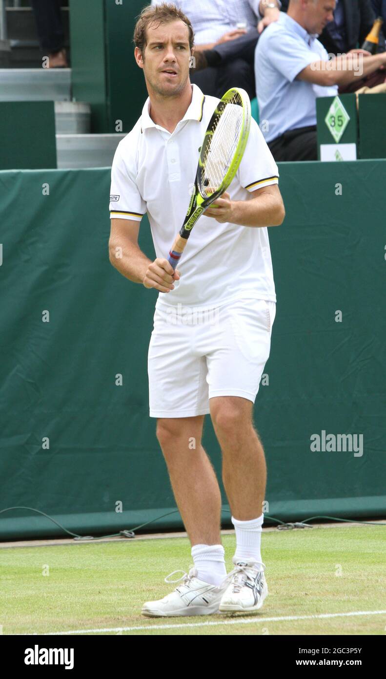 Stoke Park, Buckinghamshire, UK . Richard Gasquet at The Boodles Tennis ...