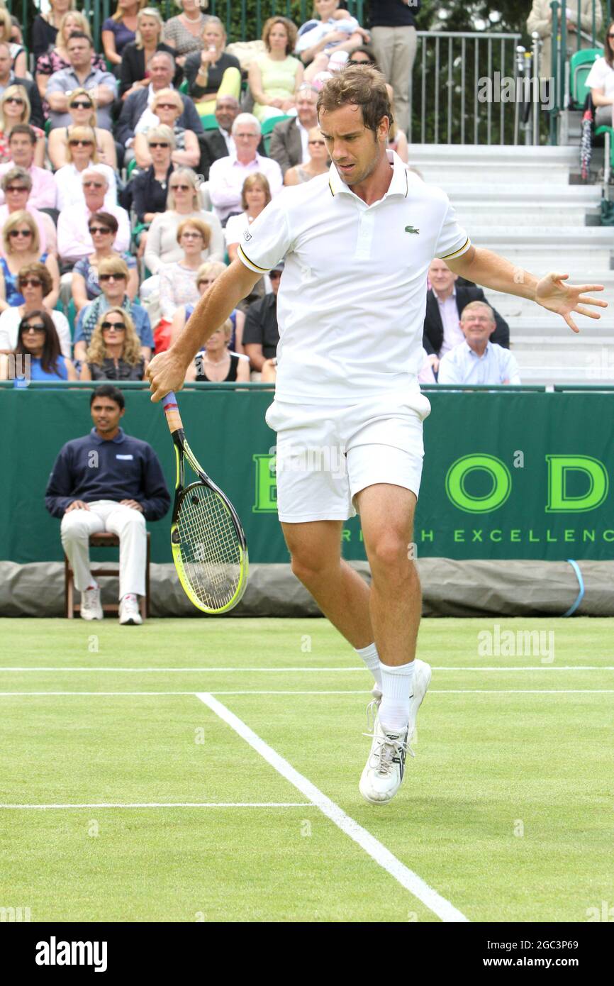 Stoke Park, Buckinghamshire, UK . Richard Gasquet at The Boodles Tennis ...