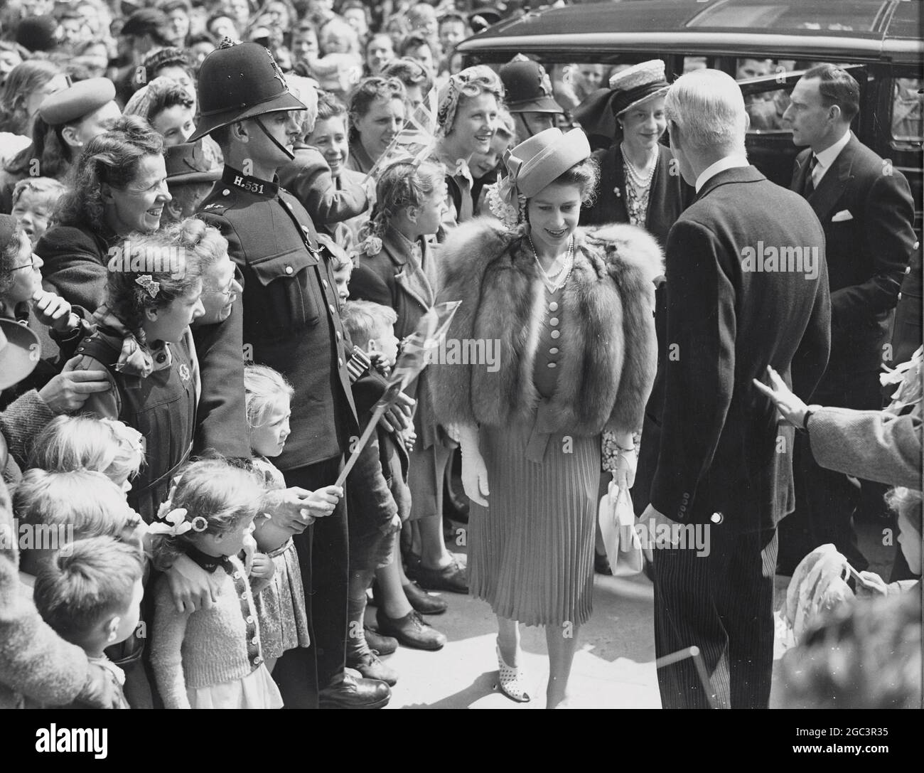 H.R.H Princess Elizabeth this afternoon visited the Queen Elizabeth