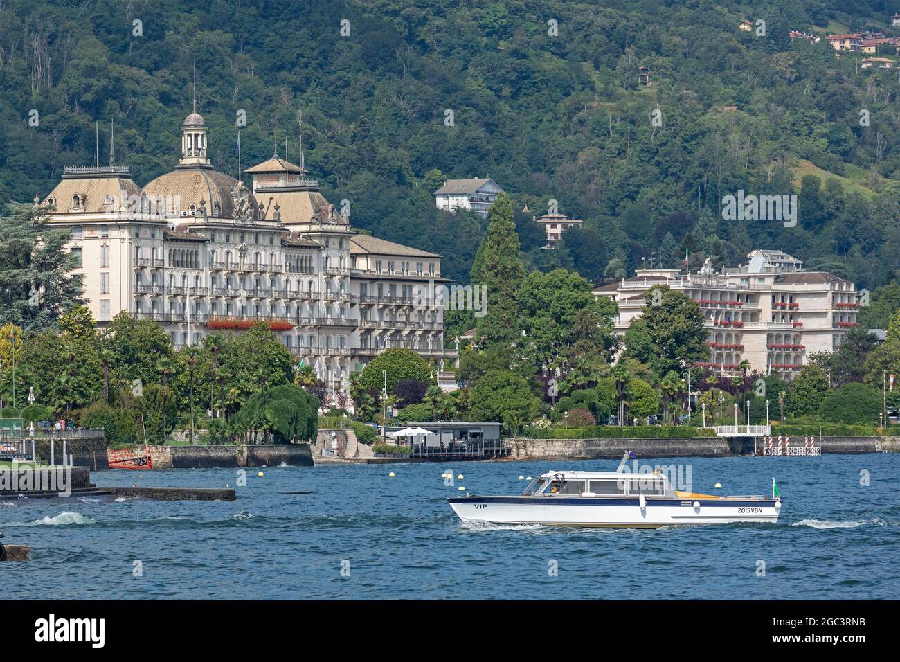 Grand Hotel des Iles Borromees, Stresa, Lake Maggiore, Piedmont, Italy Stock Photo