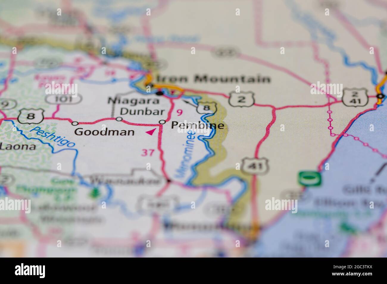 Map of pembine hires stock photography and images Alamy