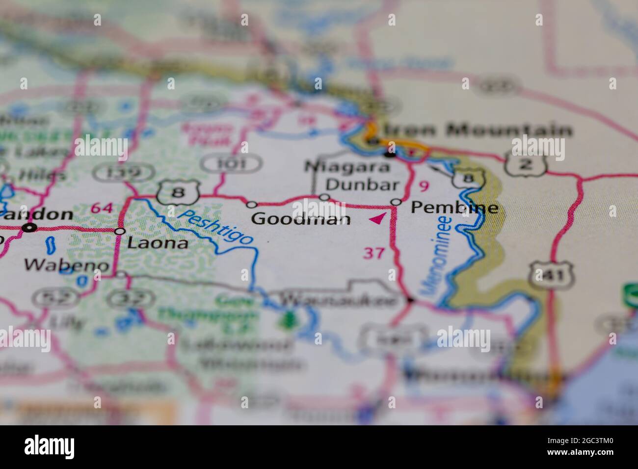 Goodman wisconsin on a map hires stock photography and images Alamy