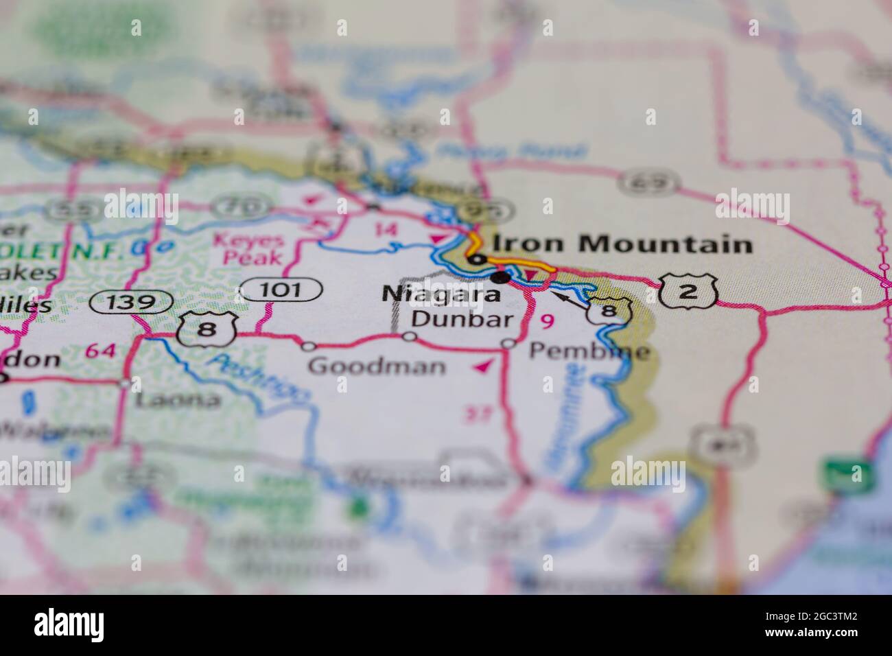 Map of niagara wisconsin hires stock photography and images Alamy