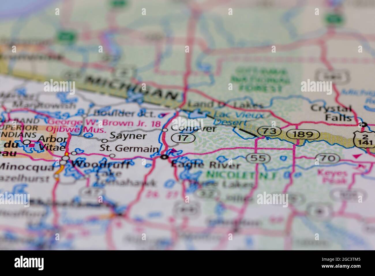 Conover wisconsin map hires stock photography and images Alamy