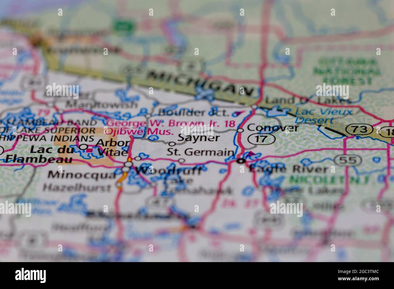 Sayner map hires stock photography and images Alamy