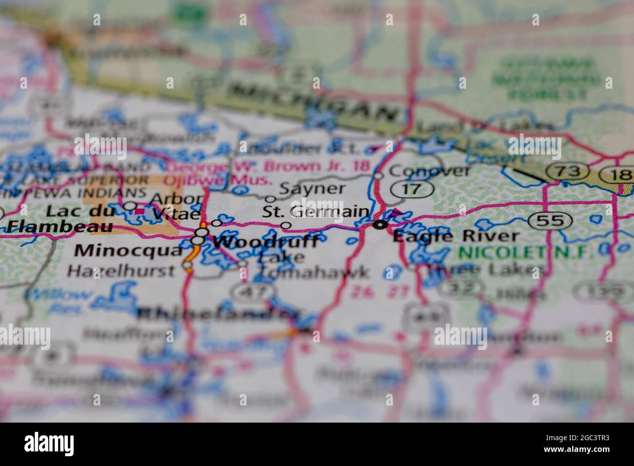 St germain wisconsin map hires stock photography and images Alamy