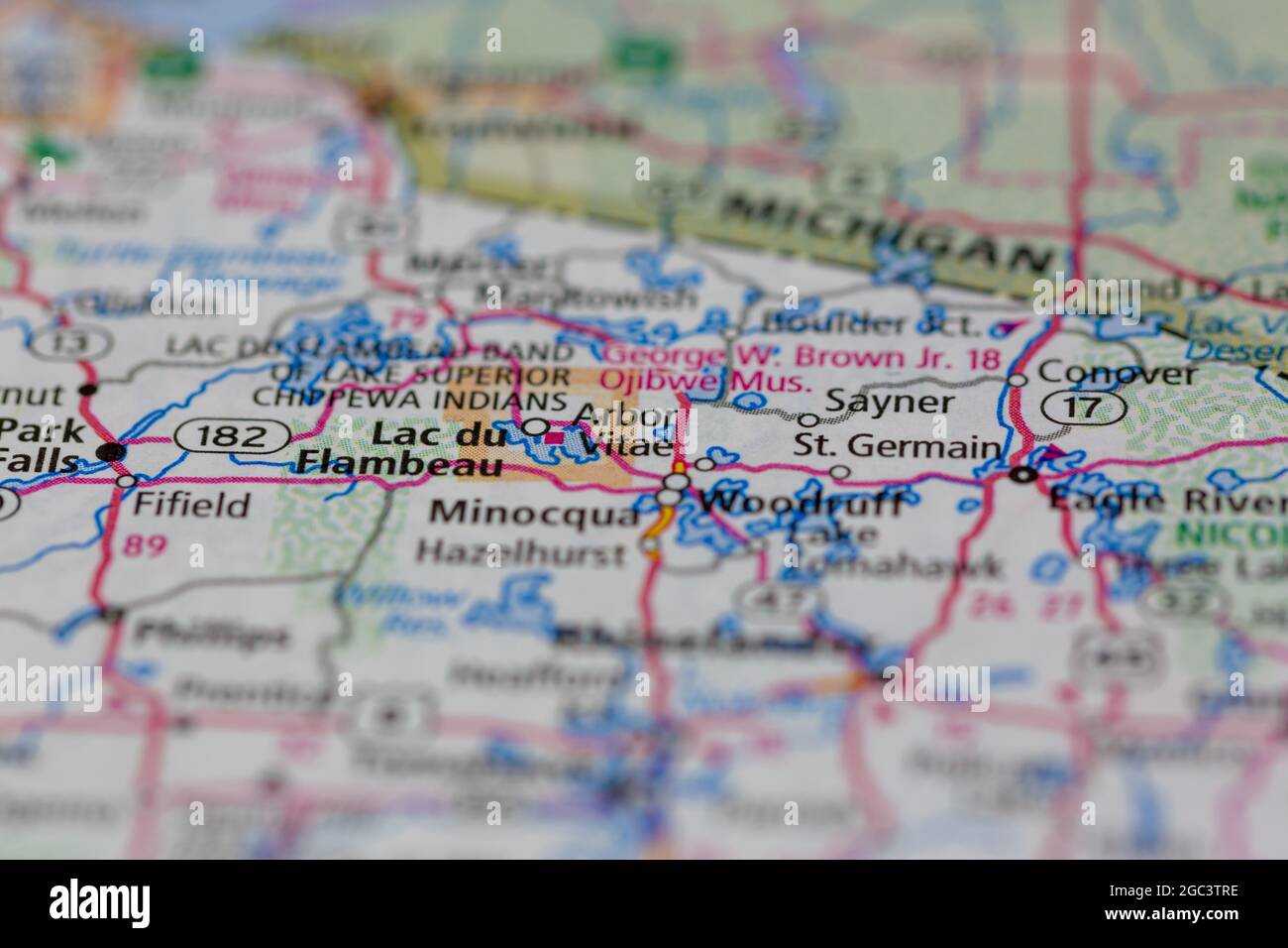 Map of arbor vitae hires stock photography and images Alamy