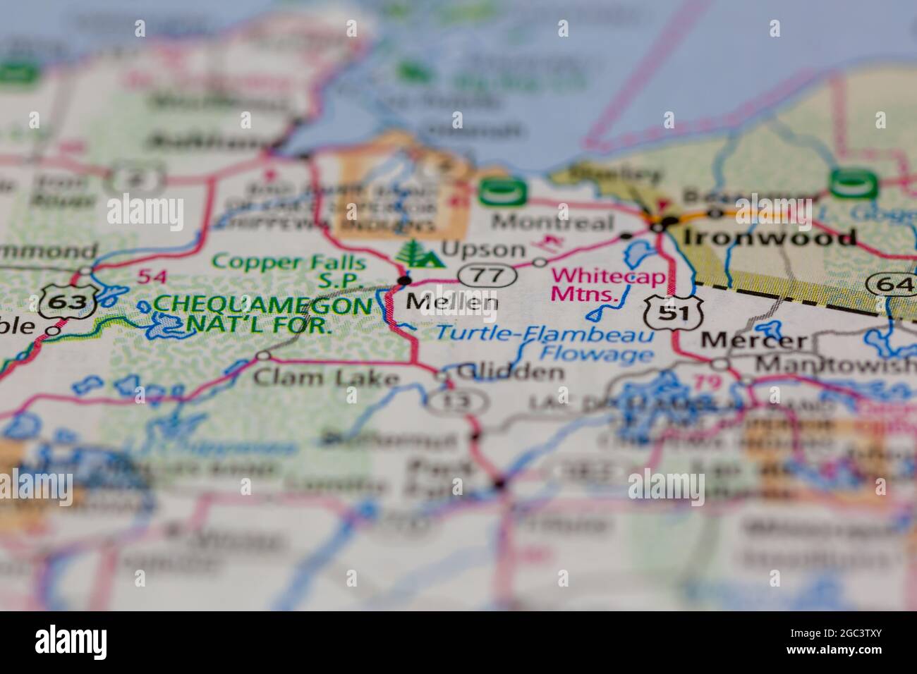 Map of mellen wisconsin hires stock photography and images Alamy