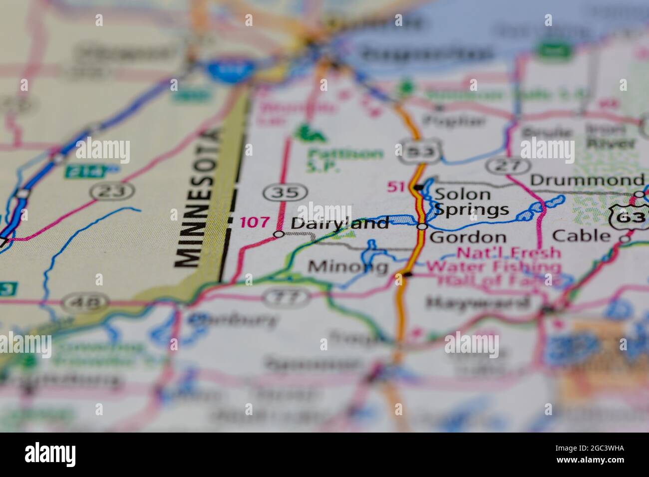 Dairyland wisconsin on a map hires stock photography and images Alamy