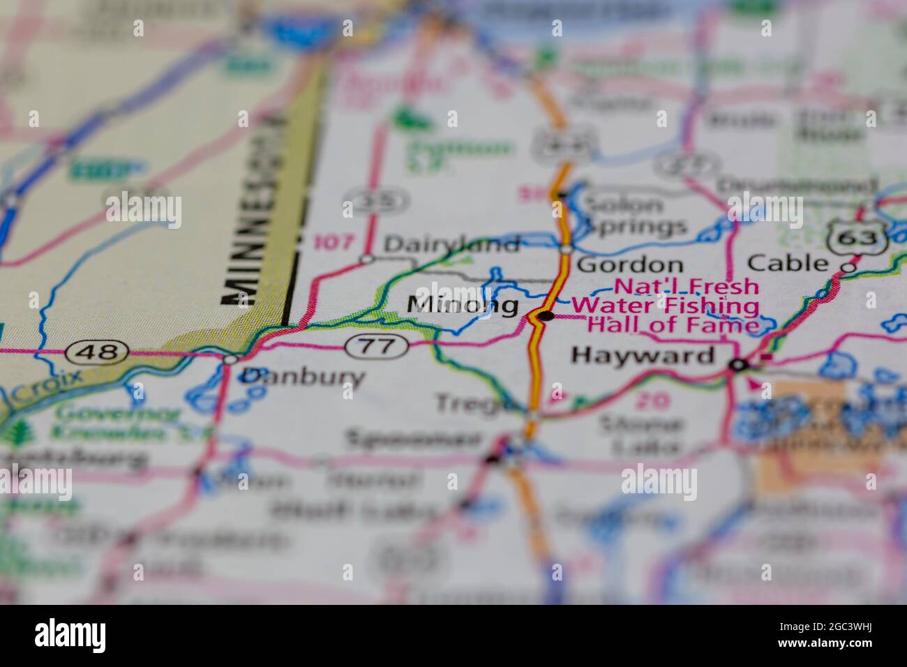 Minong wisconsin on a map hires stock photography and images Alamy