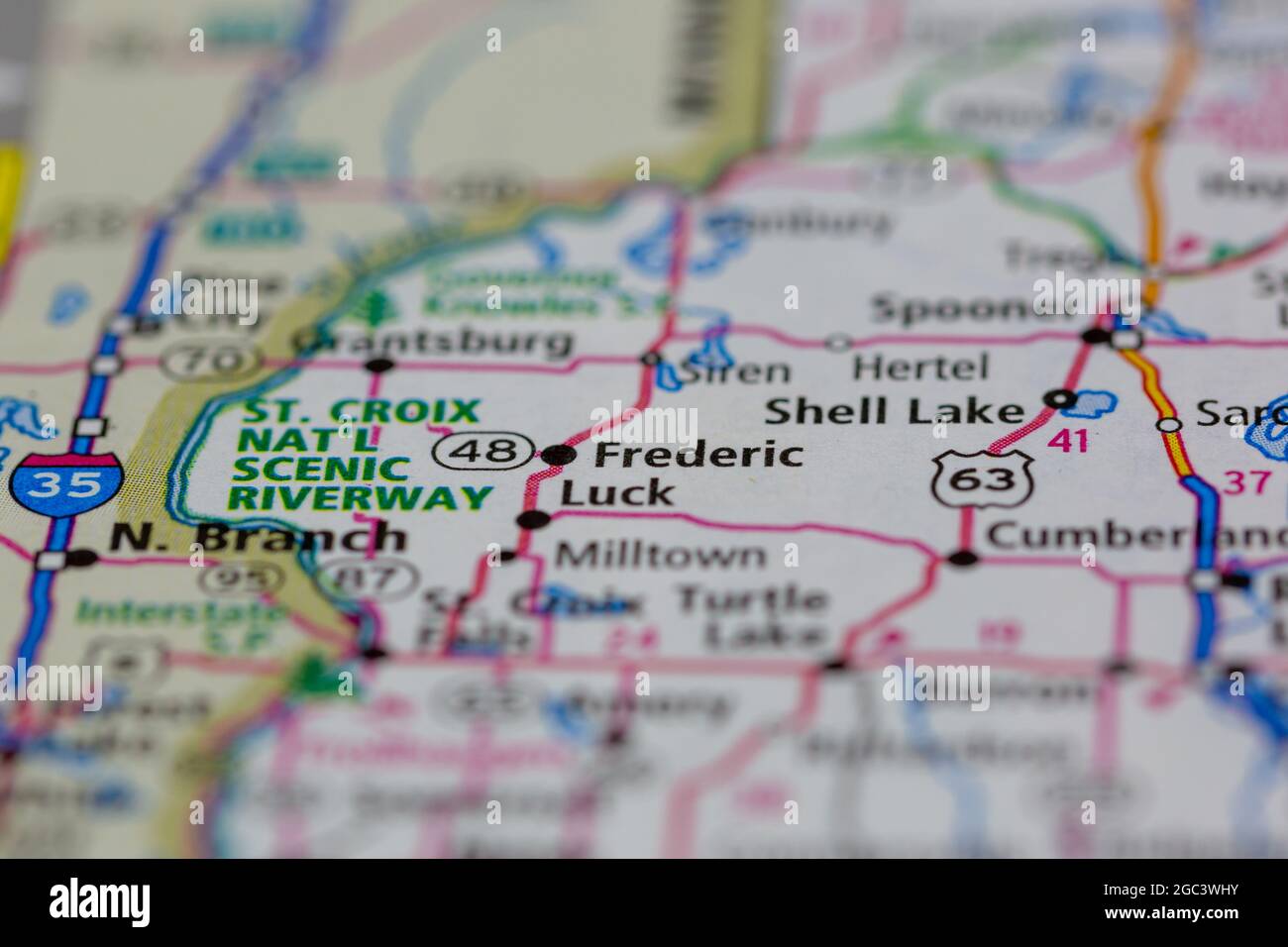 Frederic wisconsin on a map hires stock photography and images Alamy