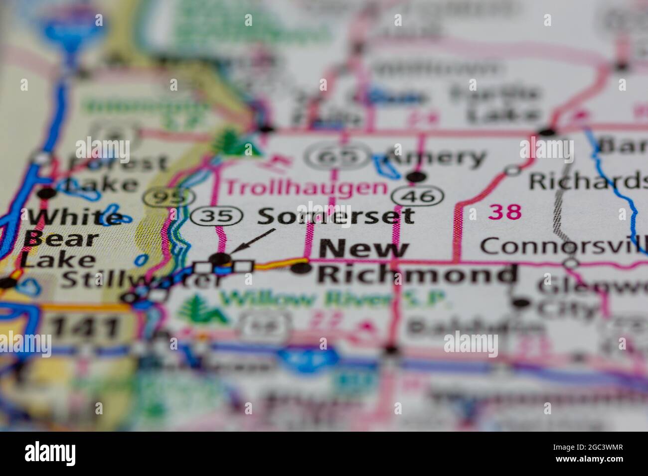Map of somerset wisconsin hires stock photography and images Alamy
