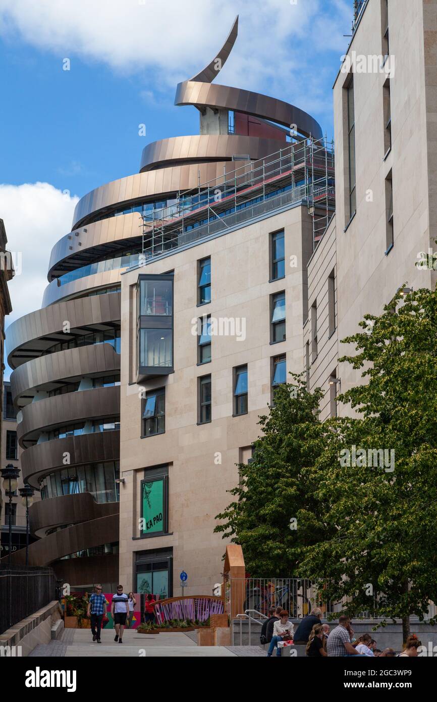 The new St James Quarter shopping centre spiral Stock Photo