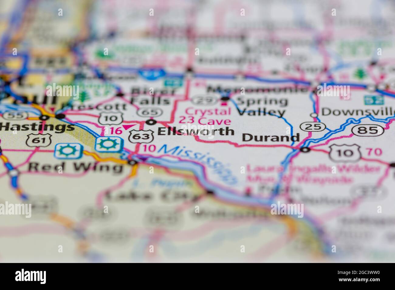 Ellsworth wisconsin map hires stock photography and images Alamy