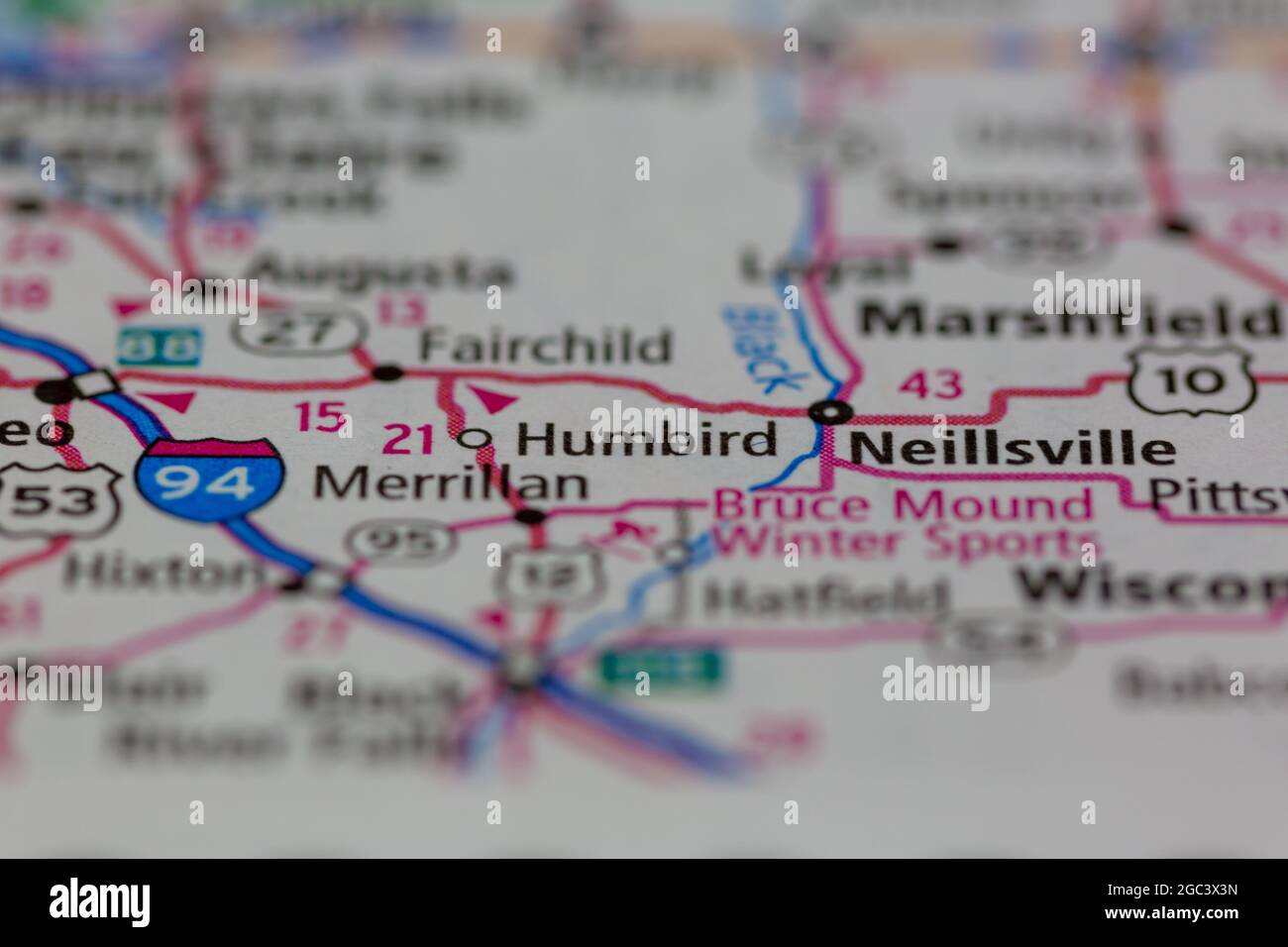 Humbird wisconsin on a map hires stock photography and images Alamy