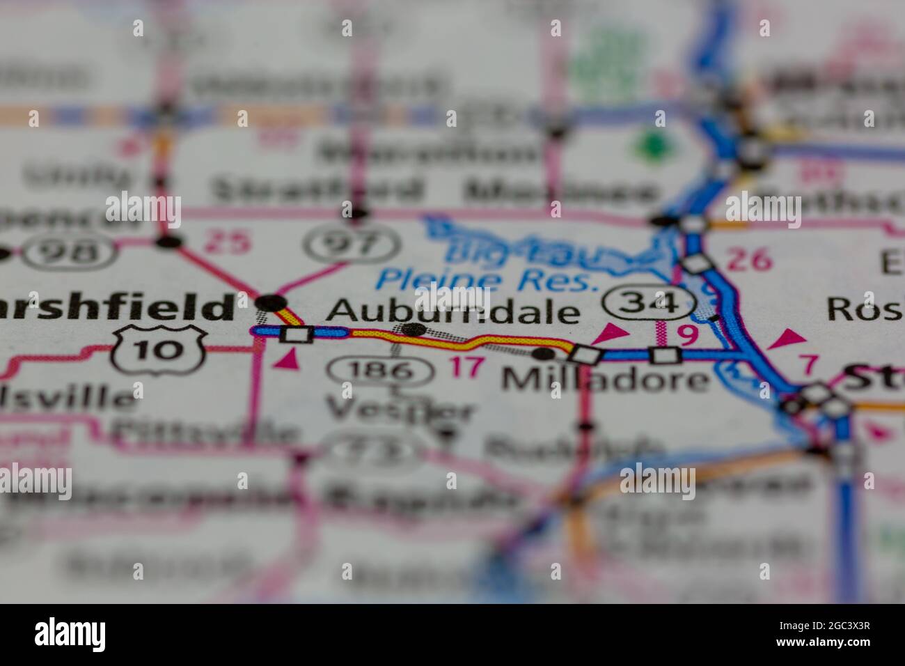 Map of auburndale wisconsin hires stock photography and images Alamy