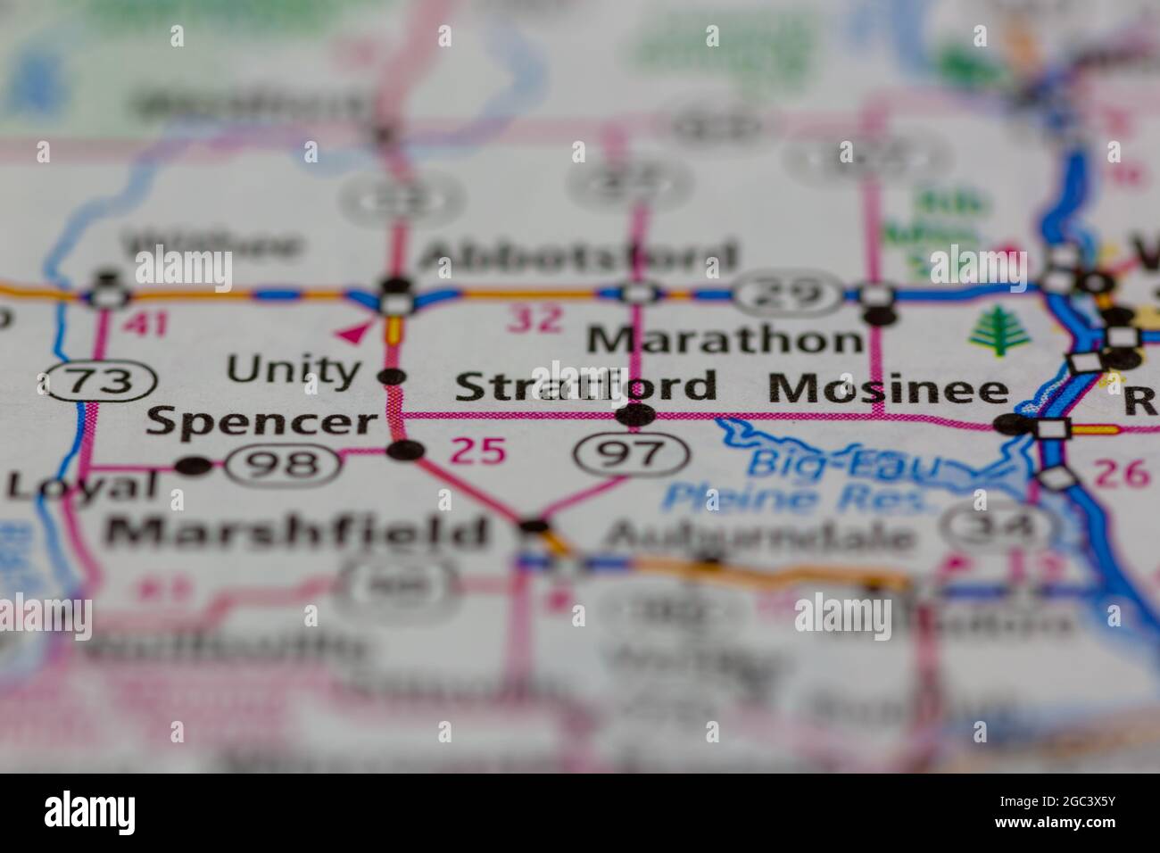 Map of stratford wisconsin hires stock photography and images Alamy