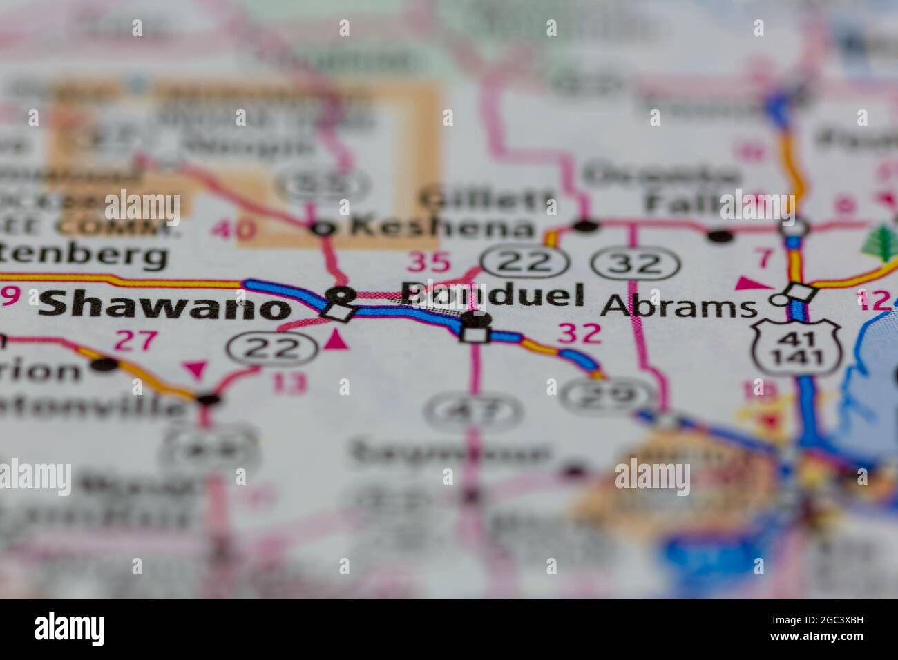 Bonduel wisconsin map hires stock photography and images Alamy