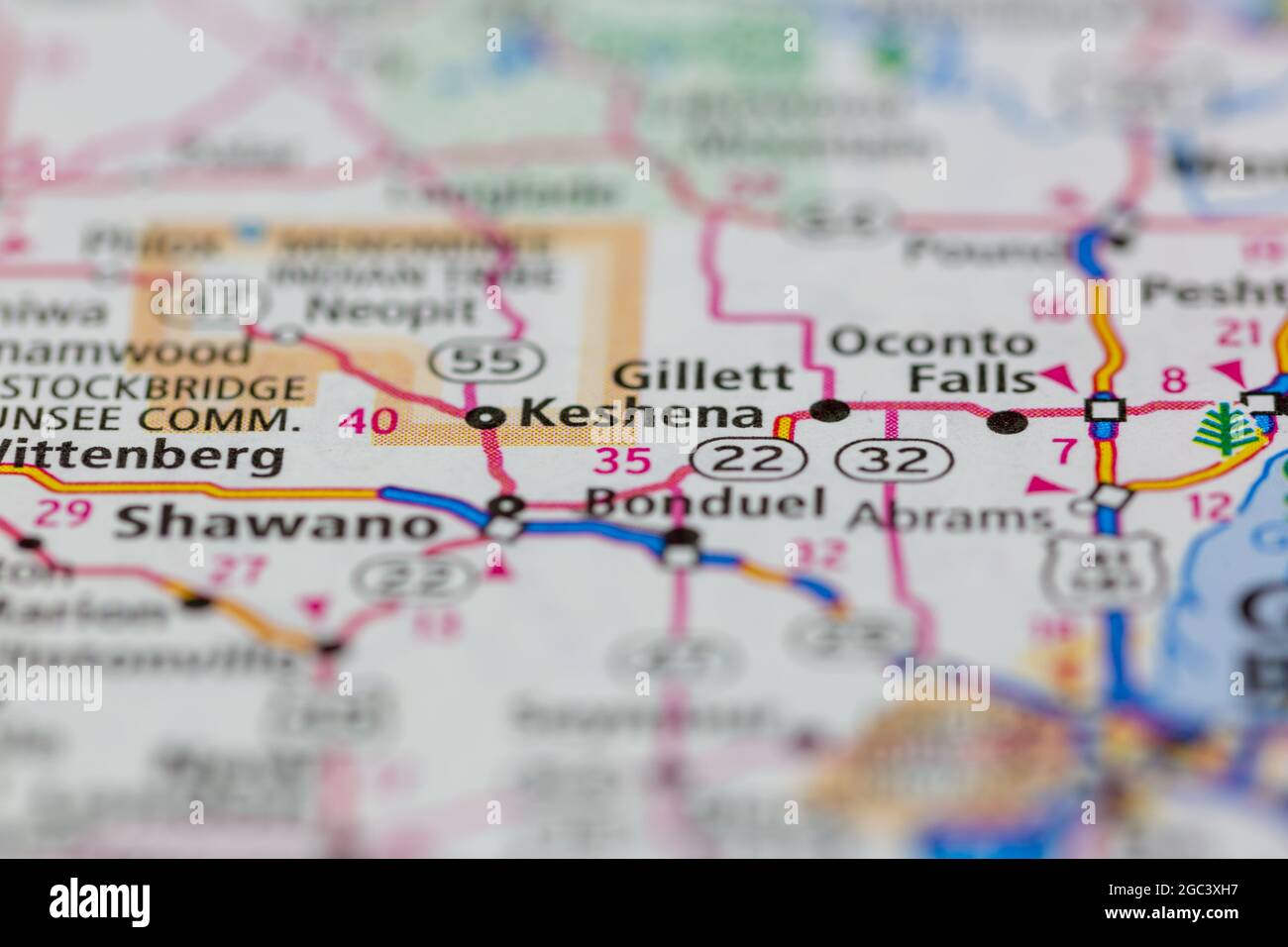 Map of keshena wisconsin hires stock photography and images Alamy