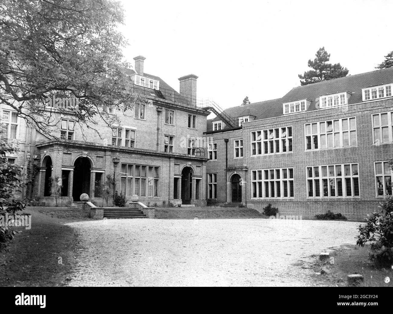 A view of Cheam School , Headley , near Newbury , Berk , where Prince Charles will go as a boarder next term . The School , one of the best prep schools in the country , was founded at Cheam , Surrey in 1646 , and is where the Prince's father , The Duke of Edinburgh attended from 1930 to 1933 . It moved to Headley in 1934 , and stands in 65 acres of broken woodland and 300 feet above the surrounding countryside . Fees are 90 guineas a term , and the Heir to the Throne will share a dormitory with eight other boys . 15 August 1957 Stock Photo