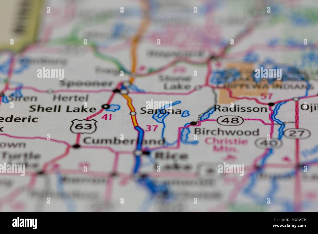 Map of sarona wisconsin hires stock photography and images Alamy