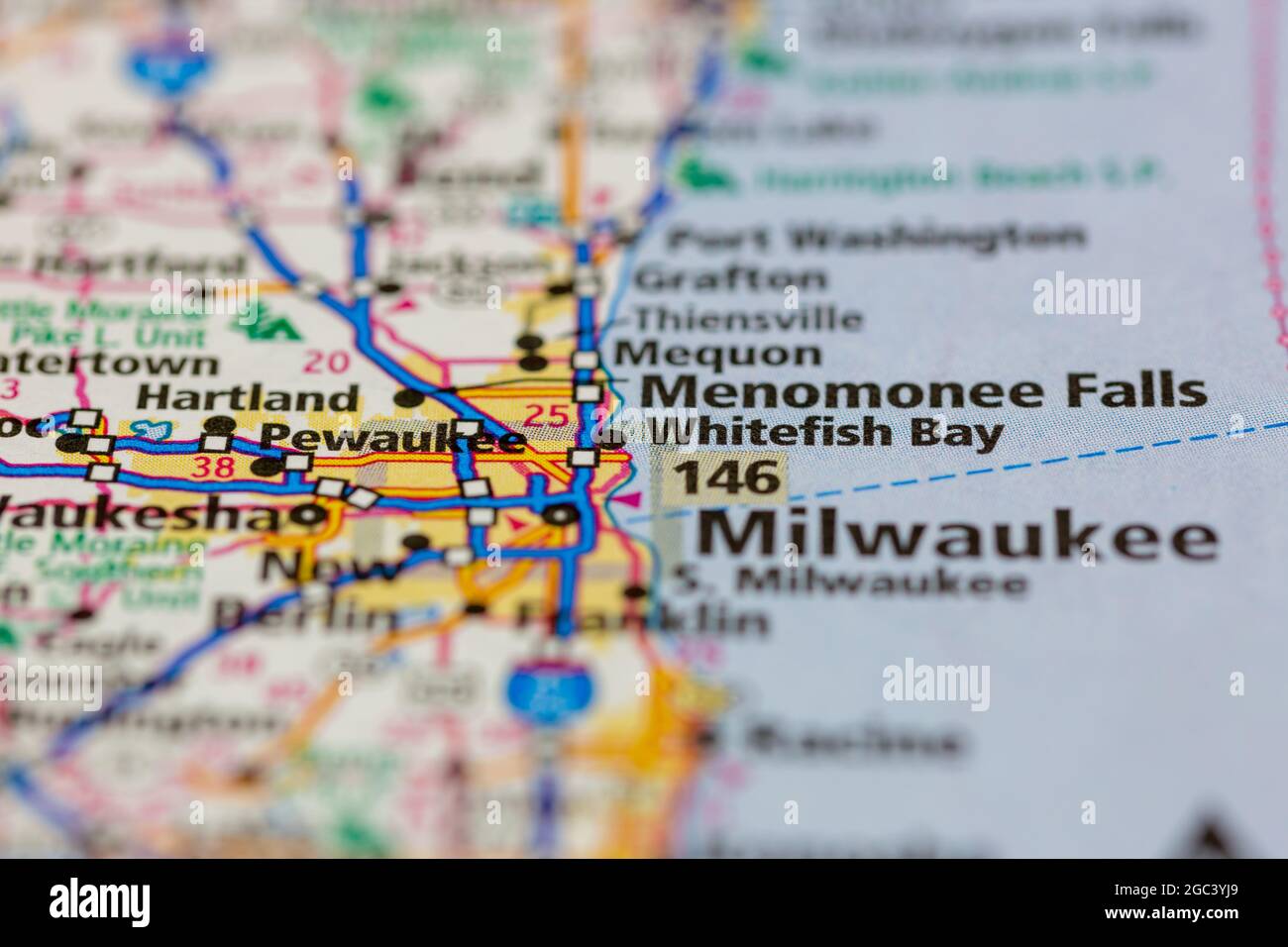 Whitefish bay map hires stock photography and images Alamy