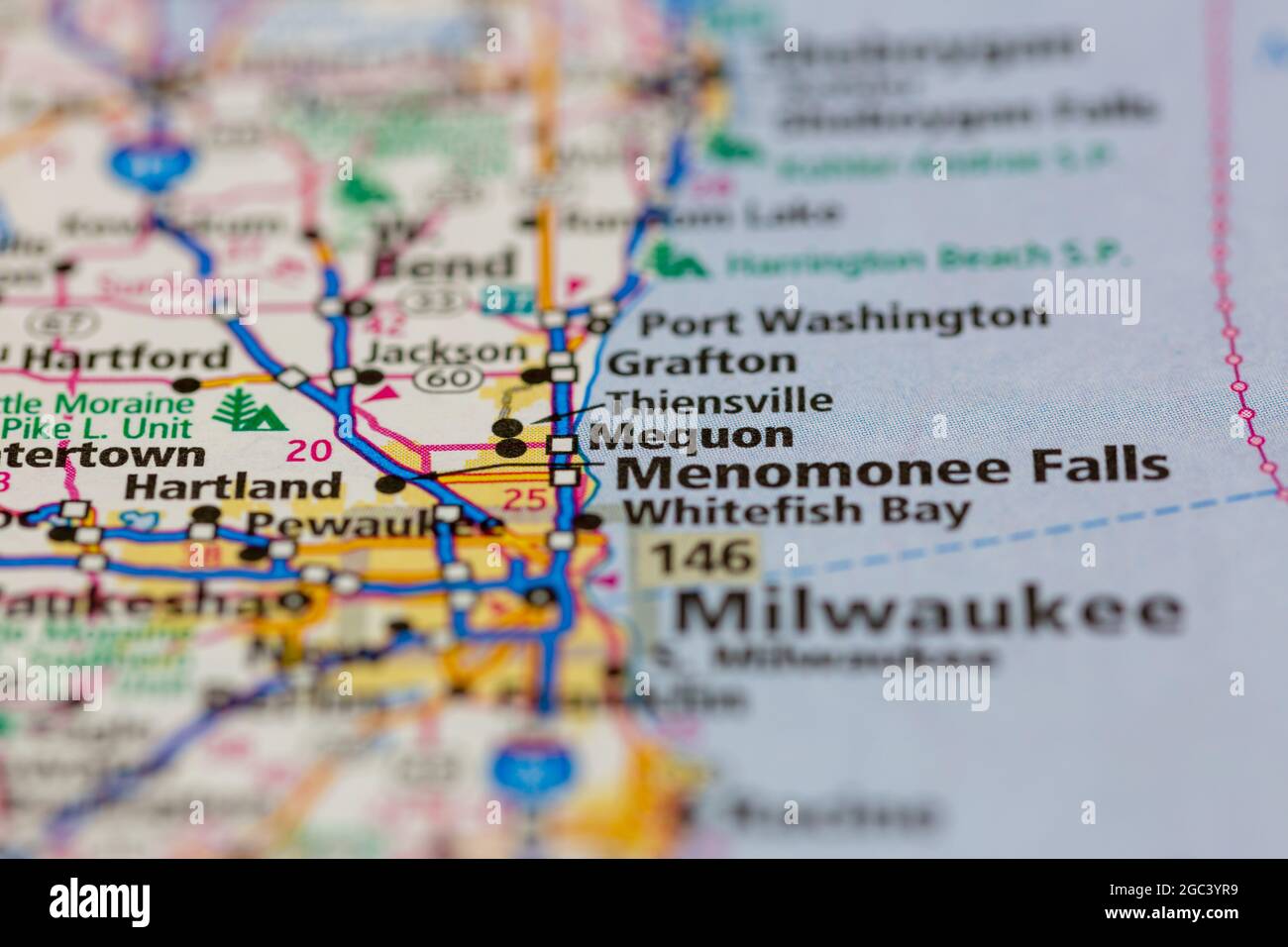Mequon wisconsin map hires stock photography and images Alamy