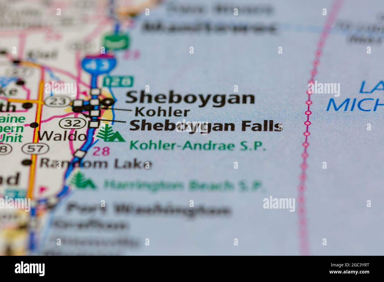 Sheboygan falls map hires stock photography and images Alamy