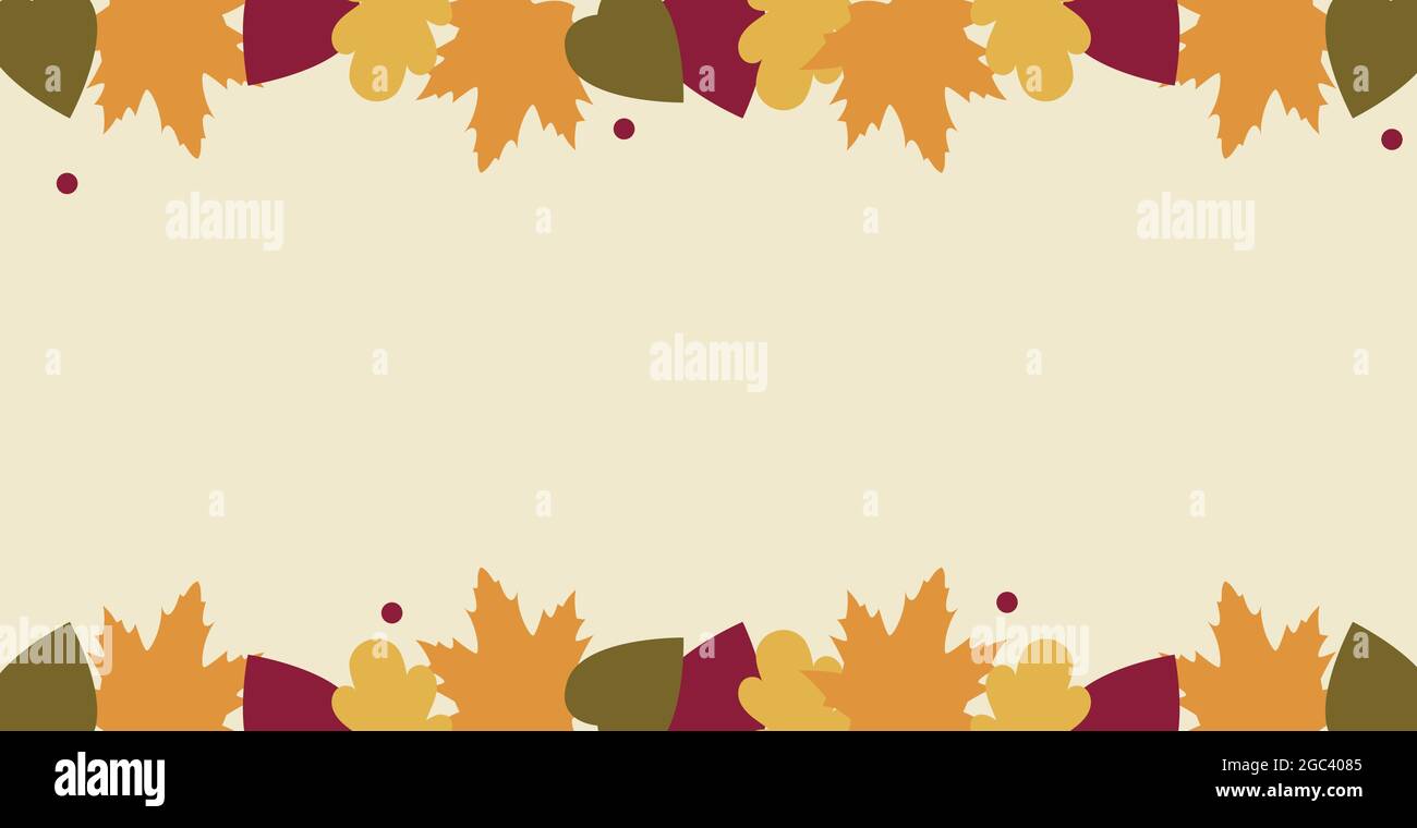 Realistic autumn foliage, white background with space for text - Vector ...