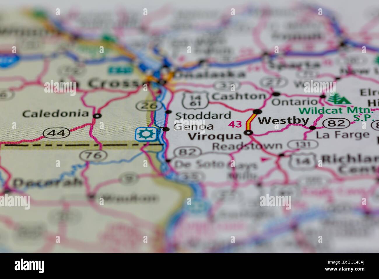 Genoa wisconsin on a map hires stock photography and images Alamy