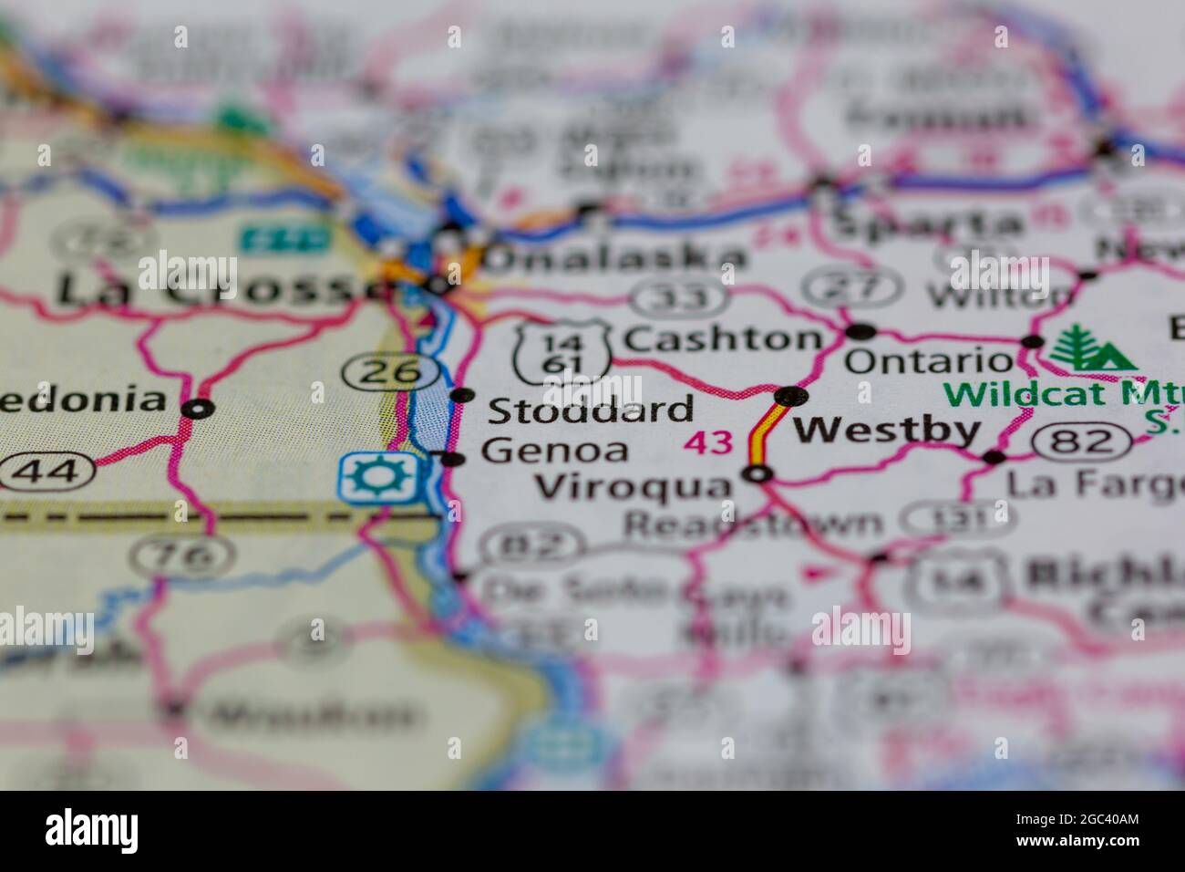 Stoddard wisconsin map hires stock photography and images Alamy