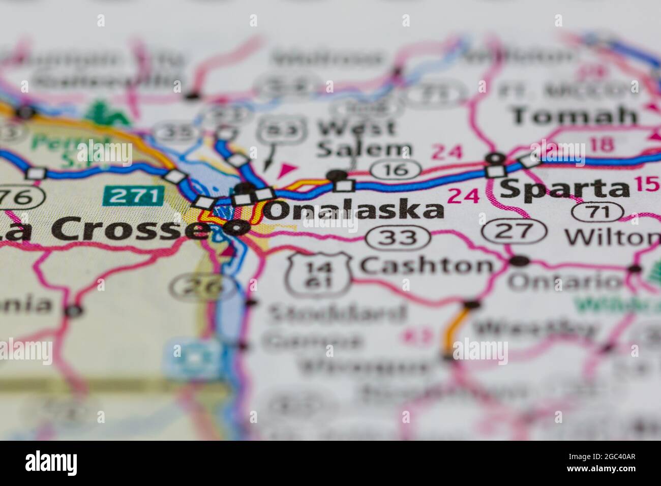 Map of onalaska wisconsin hi-res stock photography and images - Alamy