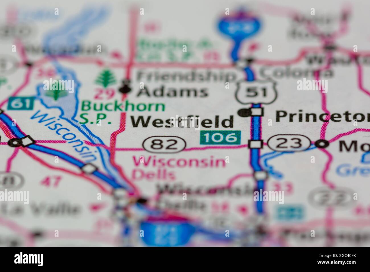 Westfield wisconsin map hires stock photography and images Alamy
