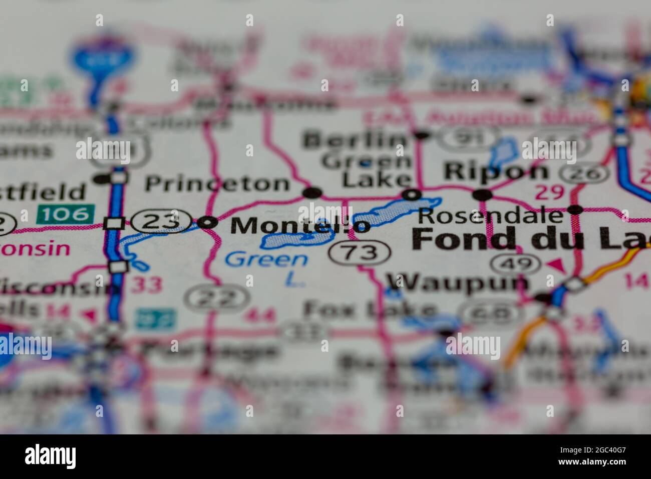 Map of montello wisconsin hires stock photography and images Alamy