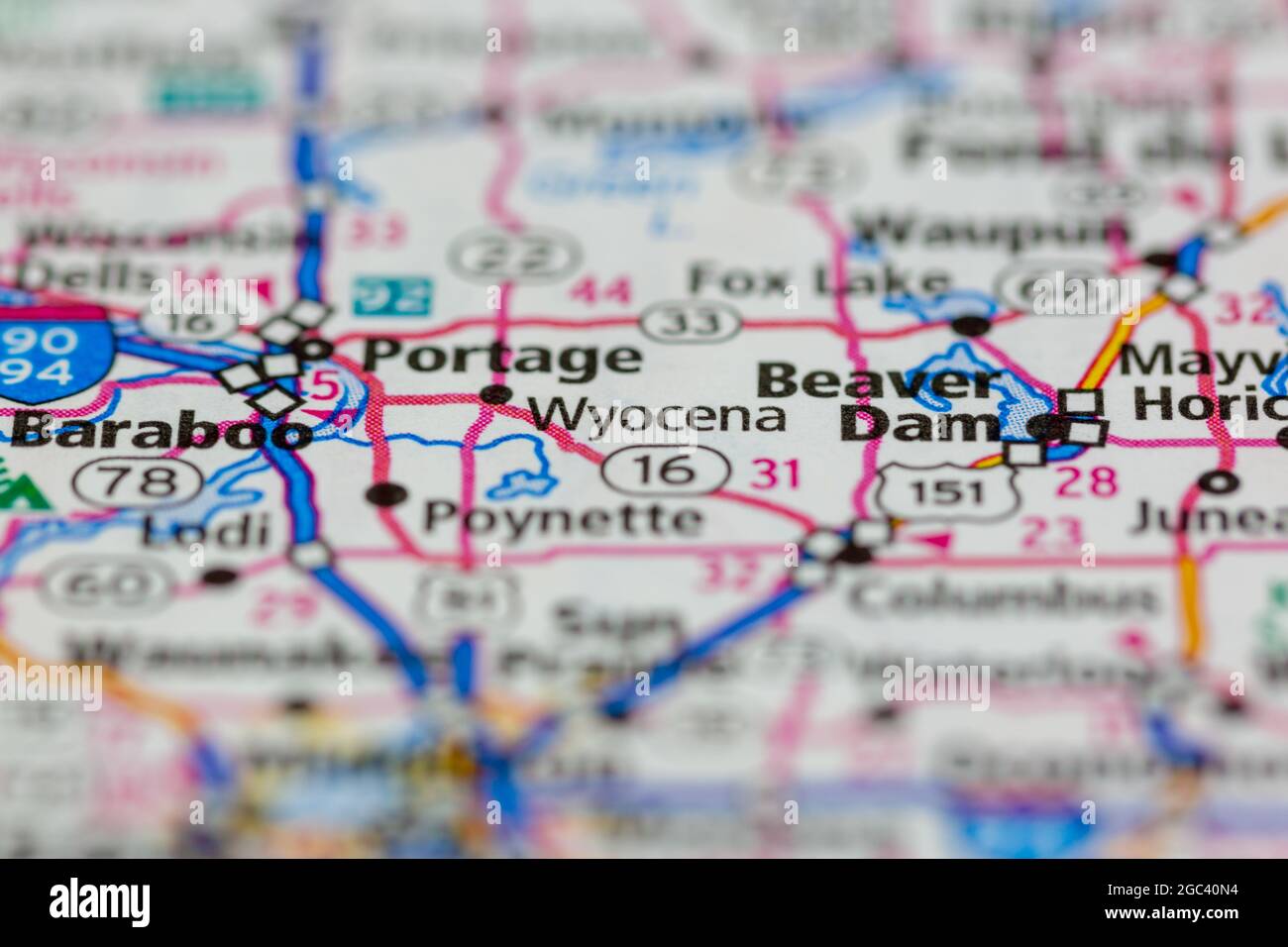 Map of wyocena wisconsin hires stock photography and images Alamy